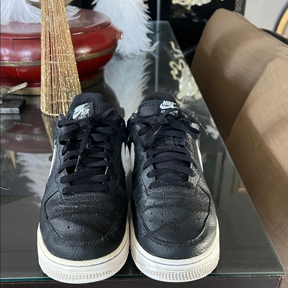 used Nike Air force ones mens size 11.5 Black and White Sneakers